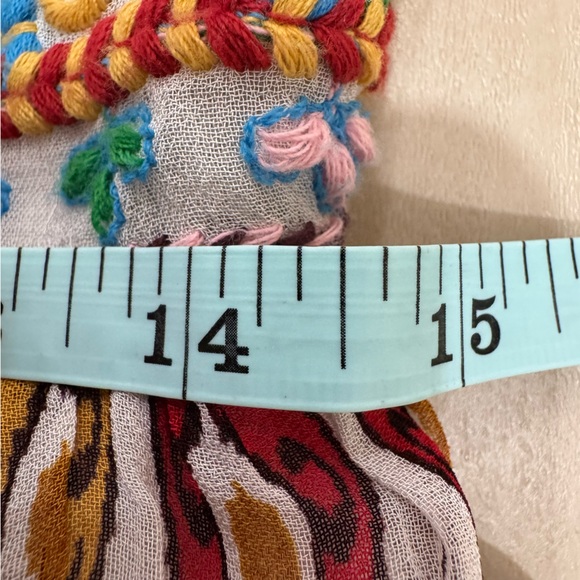 NWT Zara Strappy Back Boho Mini Dress Multicolor Embroidered Women's XS - Picture 13 of 14